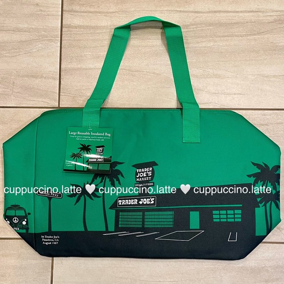 💚NWT💚Trader Joe’s Limited Edition Emerald Green Reusable Insulated Cooler - Picture 9 of 12